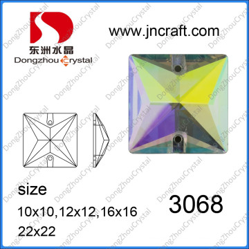 Dz-3068 Square Ab Color Sew on Stones for Clothing Decoration